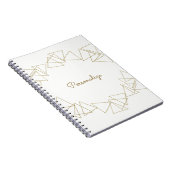Carnet Triangles Géométriques Dorés Glamour Moderne Chic (Côté Droit)