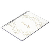 Carnet Triangles Géométriques Dorés Glamour Moderne Chic (Côté gauche)