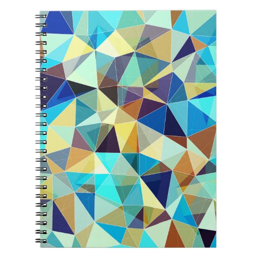 Carnet Triangles géométriques : Motif Abstrait coloré (Devant)
