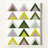 Carnet Triangles géométriques verts et violets personnali (Dos)