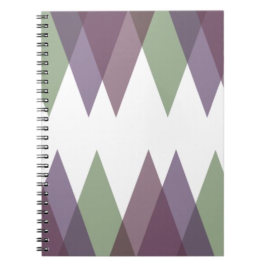 Carnet Triangles mauve et vert (Devant)