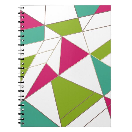 Carnet Triangles mode géométrie d'impression abstraite (Devant)