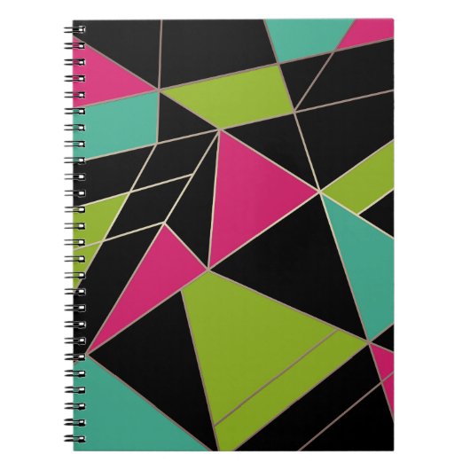 Carnet Triangles mode géométrie d'impression abstraite (Devant)