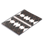Carnet Triangles noires et blanches d'or rose chic (Côté gauche)