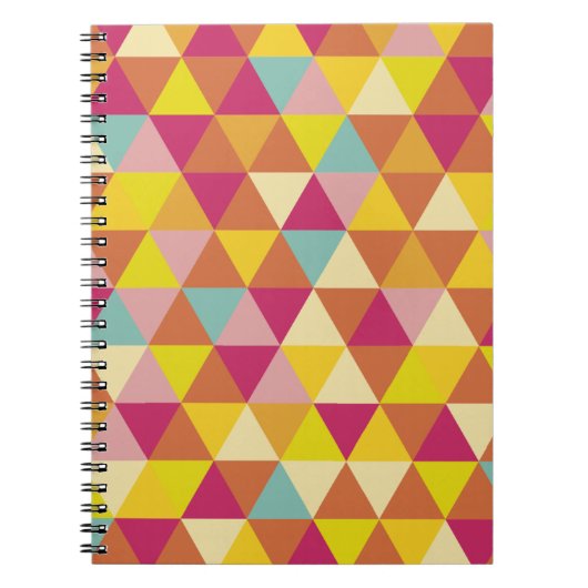 Carnet Triangles polychromes en forme géométrique (Devant)