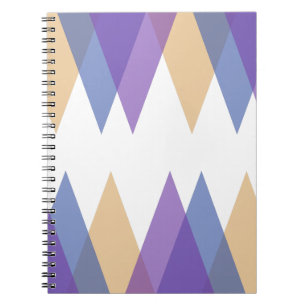Carnet Triangles pourpre, bleu et jaune