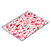 Carnet triangles rouges pourpre sur arrière - plan rétro (Côté gauche)