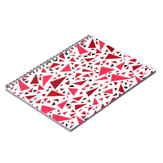 Carnet triangles rouges pourpre sur arrière - plan rétro (Côté gauche)