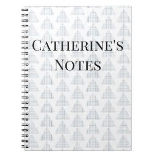 Carnet Triangles Tartan Bleu