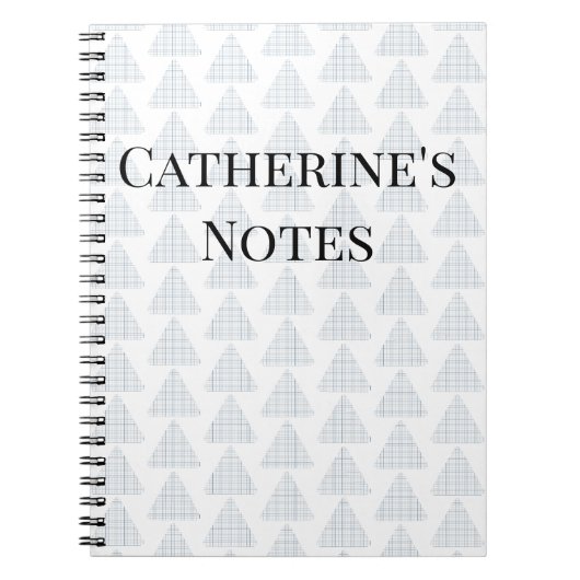 Carnet Triangles Tartan Bleu (Devant)
