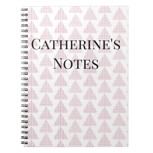 Carnet Triangles Tartan Rose (Devant)