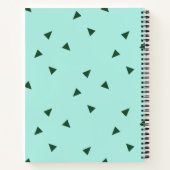 Carnet Triangles verts en bleu (Dos)