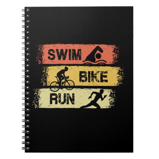 Carnet Triathlon - Course à vélo de natation (Devant)