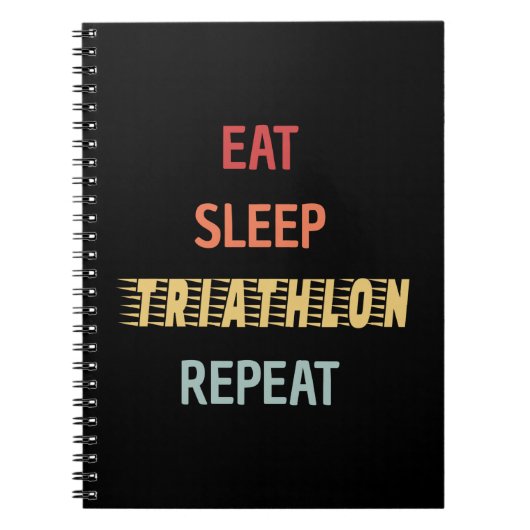 Carnet Triathlon - Manger Dormir Triathlon Répéter (Devant)