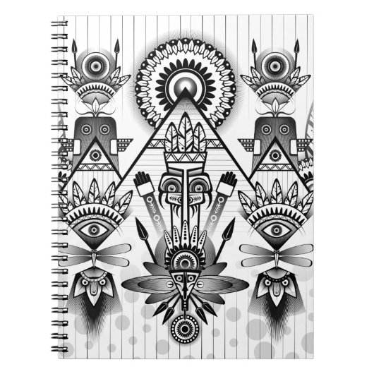 Carnet Tribal autochtone Abstrait (Devant)