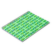 Carnet Tribal Batik - Mint, Emerald Green et Blue (Côté gauche)