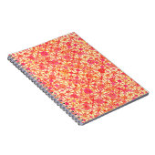Carnet Tribal Batik - orange, corail rose et fuchsia (Côté Droit)