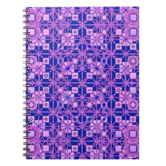 Carnet Tribal Batik - tons violets (Devant)