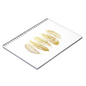 Carnet tribal d'impression de plume d'or de Faux (Côté gauche)
