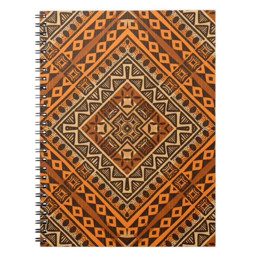 Carnet Tribal ethnique textile motif style africain (Devant)