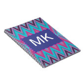 Carnet Tribal pourpre et Aqua (Côté Droit)