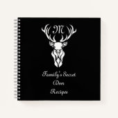 Carnet Tribal White Deer Silhouette Monogramme Venise (Devant)