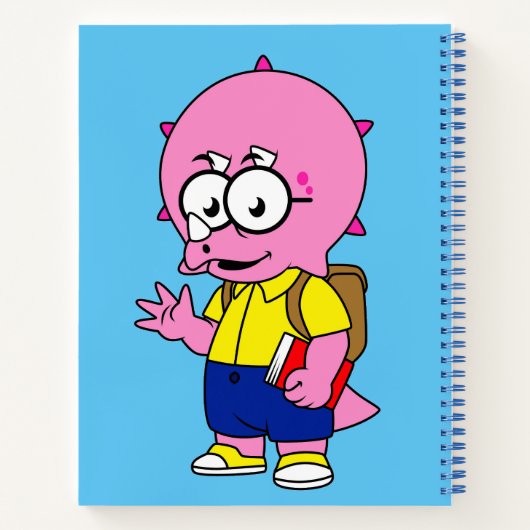 Carnet Tricératops Nerd Avec Sac À Dos Et Manuel. (Dos)