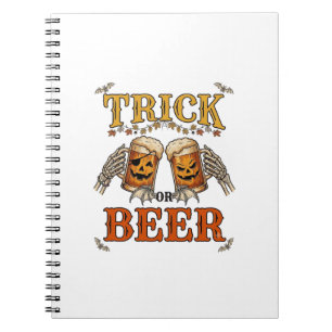 Carnet Trick Or Beer Mug Halloween Citrouille Mains de Sq