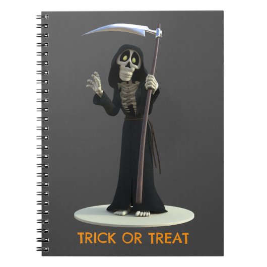 Carnet Trick or Treat. Cartoon Grim Reaper (Devant)