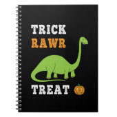 Carnet Trick Rawr Treat Cute Halloween Brontosaurus Dino (Devant)
