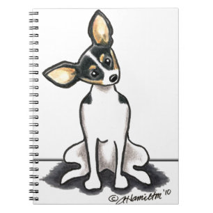 Carnet Tricolore Rat Terrier Assis Plutôt