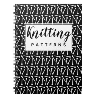 Carnet Tricot Aiguilles Fer et artisanat Motif foncé