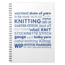 Carnet tricot - Collage de mots de Knitter
