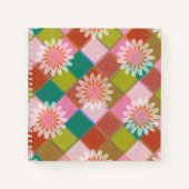 Carnet tricoter Daisy vert rose (Devant)