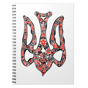 Carnet Trident de l'emblème national ukrainien tryzub sty