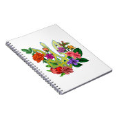 Carnet trident tryzub de l'héraldique ukrainienne fleurs (Côté Droit)
