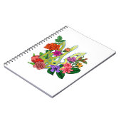 Carnet trident tryzub de l'héraldique ukrainienne fleurs (Côté gauche)