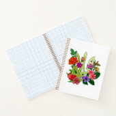 Carnet trident tryzub de l'héraldique ukrainienne fleurs (Intérieur)
