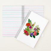 Carnet trident tryzub de l'héraldique ukrainienne fleurs (À l'intérieur)