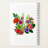 Carnet trident tryzub de l'héraldique ukrainienne fleurs (Verso)