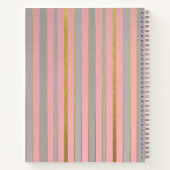 Carnet trié avec nom personnalisable Pink Gold (Dos)