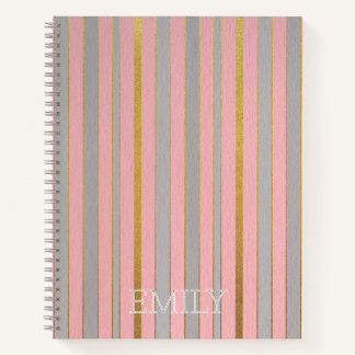 Carnet trié avec nom personnalisable Pink Gold