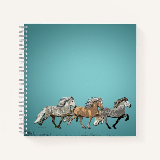 Carnet Trio à Tolt - chevaux islandais (Devant)