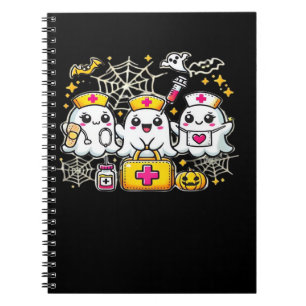 Carnet Trio de fantômes infirmières mignons d'Halloween a