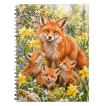 Trio de renards à l'aquarelle – Faune rustique des