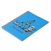 Carnet Trio de robots mignons et heureux dessin animé (Côté gauche)