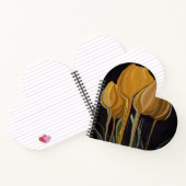Carnet Trio de Tulipes Dorées sur Fond Noir (Intérieur)
