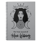 Carnet Triple déesse Hecate Noir et gris Wicca Tarot (Devant)