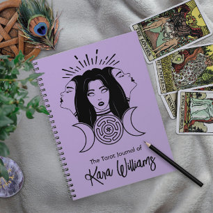 Carnet Triple déesse Hécate Noir & Violet Wicca Tarot