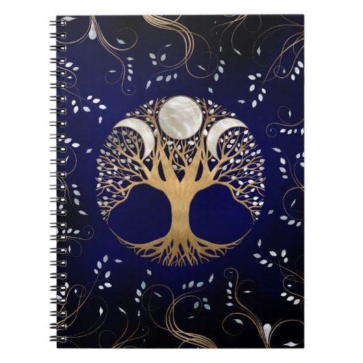 Carnet Triple Lune - Arbre de vie Ornement (Devant)